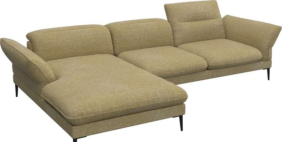 FLEXLUX Hoekbank Salino functionele bank met recamiere relaxbank hoekbank Bank met arm- en hoofdeinde verstellingen koudschuim & staalgolven - Foto 4