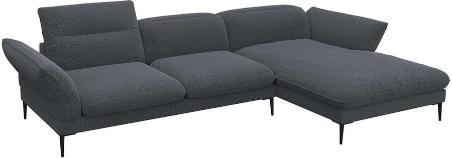 FLEXLUX Hoekbank Salino functionele bank met recamiere relaxbank hoekbank Bank met arm- en hoofdeinde verstellingen koudschuim & staalgolven - Foto 4