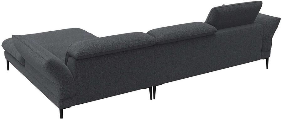 FLEXLUX Hoekbank Salino functionele bank met recamiere relaxbank hoekbank Bank met arm- en hoofdeinde verstellingen koudschuim & staalgolven