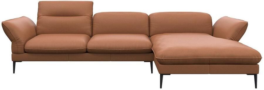 FLEXLUX Hoekbank Salino functionele bank met recamiere relaxbank hoekbank Bank met arm- en hoofdeinde verstellingen koudschuim & staalgolven - Foto 3