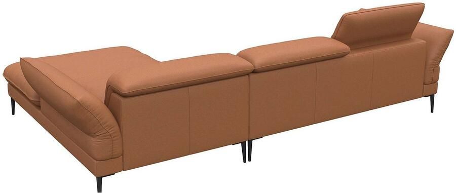 FLEXLUX Hoekbank Salino functionele bank met recamiere relaxbank hoekbank Bank met arm- en hoofdeinde verstellingen koudschuim & staalgolven