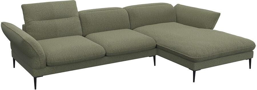 FLEXLUX Hoekbank Salino functionele bank met recamiere relaxbank hoekbank Bank met arm- en hoofdeinde verstellingen koudschuim & staalgolven - Foto 4