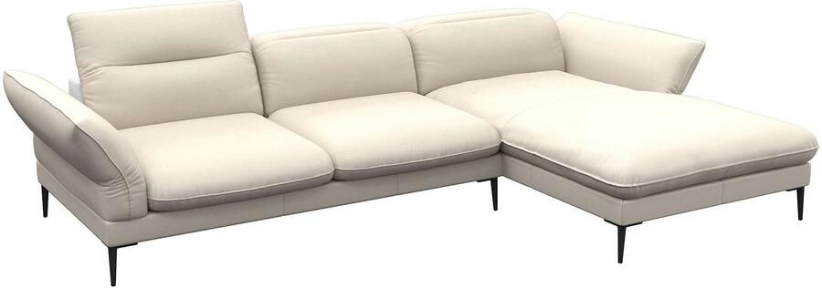 FLEXLUX Hoekbank Salino functionele bank met recamiere relaxbank hoekbank Bank met arm- en hoofdeinde verstellingen koudschuim & staalgolven - Foto 4