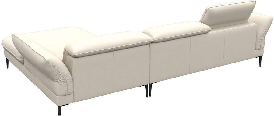 FLEXLUX Hoekbank Salino functionele bank met recamiere relaxbank hoekbank Bank met arm- en hoofdeinde verstellingen koudschuim & staalgolven