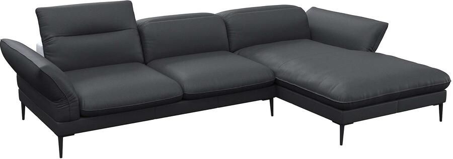 FLEXLUX Hoekbank Salino functionele bank met recamiere relaxbank hoekbank Bank met arm- en hoofdeinde verstellingen koudschuim & staalgolven - Foto 4