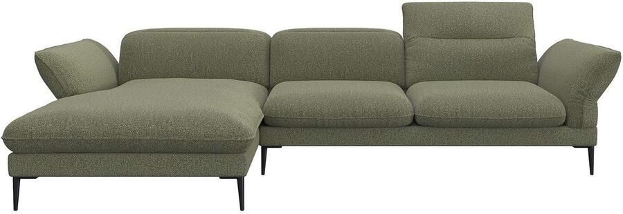 FLEXLUX Hoekbank Salino functionele bank met recamiere relaxbank hoekbank Bank met arm- en hoofdeinde verstellingen koudschuim & staalgolven - Foto 3