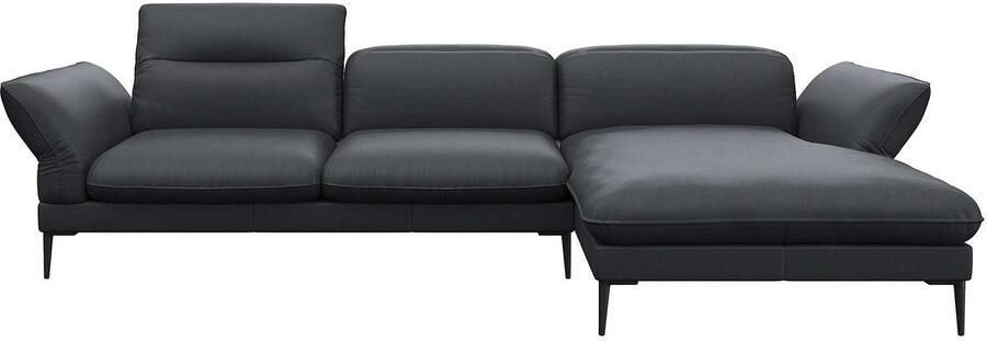 FLEXLUX Hoekbank Salino functionele bank met recamiere relaxbank hoekbank Bank met arm- en hoofdeinde verstellingen koudschuim & staalgolven - Foto 3