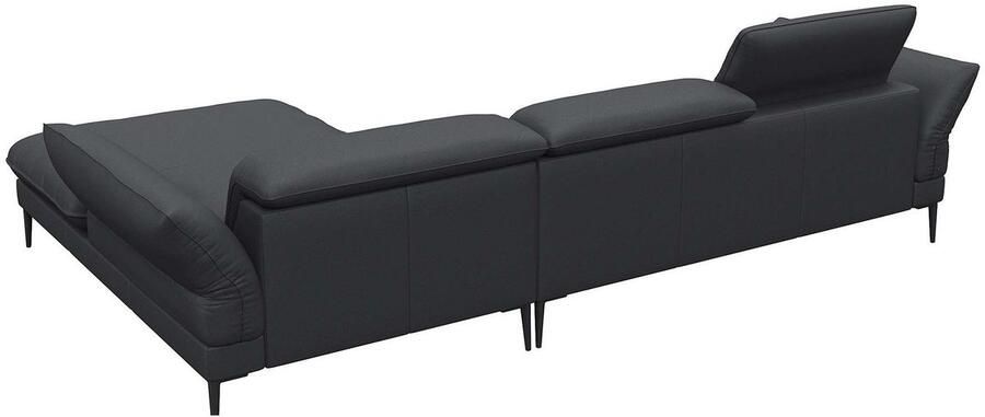 FLEXLUX Hoekbank Salino functionele bank met recamiere relaxbank hoekbank Bank met arm- en hoofdeinde verstellingen koudschuim & staalgolven