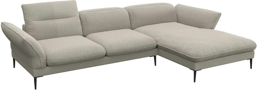 FLEXLUX Hoekbank Salino functionele bank met recamiere relaxbank hoekbank Bank met arm- en hoofdeinde verstellingen koudschuim & staalgolven - Foto 4