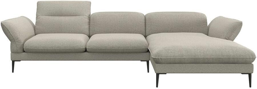 FLEXLUX Hoekbank Salino functionele bank met recamiere relaxbank hoekbank Bank met arm- en hoofdeinde verstellingen koudschuim & staalgolven - Foto 3