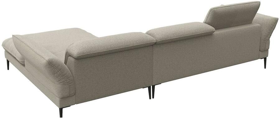 FLEXLUX Hoekbank Salino functionele bank met recamiere relaxbank hoekbank Bank met arm- en hoofdeinde verstellingen koudschuim & staalgolven