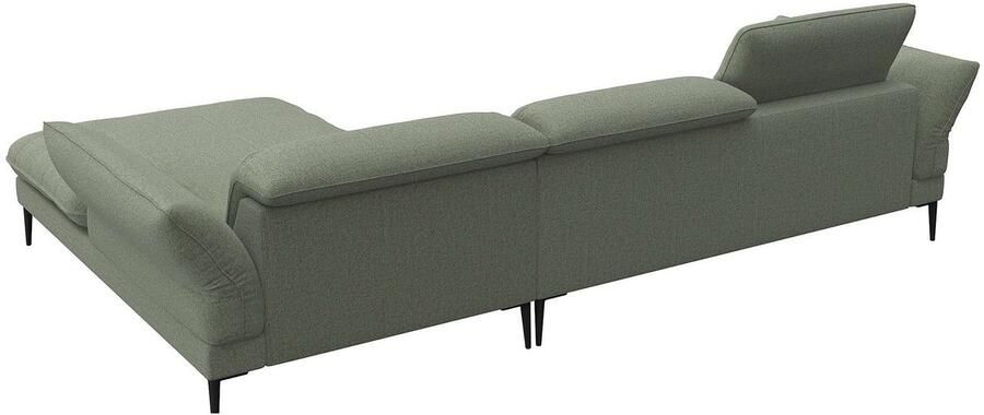 FLEXLUX Hoekbank Salino functionele bank met recamiere relaxbank hoekbank Bank met arm- en hoofdeinde verstellingen koudschuim & staalgolven