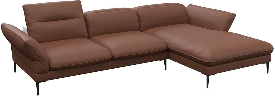 FLEXLUX Hoekbank Salino functionele bank met recamiere relaxbank hoekbank Bank met arm- en hoofdeinde verstellingen koudschuim & staalgolven - Foto 4