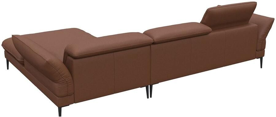 FLEXLUX Hoekbank Salino functionele bank met recamiere relaxbank hoekbank Bank met arm- en hoofdeinde verstellingen koudschuim & staalgolven