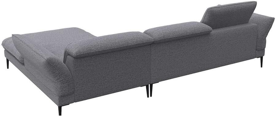 FLEXLUX Hoekbank Salino functionele bank met recamiere relaxbank hoekbank Bank met arm- en hoofdeinde verstellingen koudschuim & staalgolven