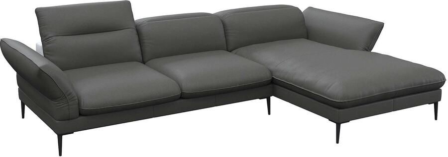 FLEXLUX Hoekbank Salino functionele bank met recamiere relaxbank hoekbank Bank met arm- en hoofdeinde verstellingen koudschuim & staalgolven - Foto 4