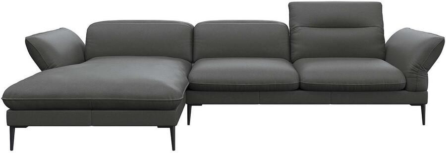 FLEXLUX Hoekbank Salino functionele bank met recamiere relaxbank hoekbank Bank met arm- en hoofdeinde verstellingen koudschuim & staalgolven - Foto 3