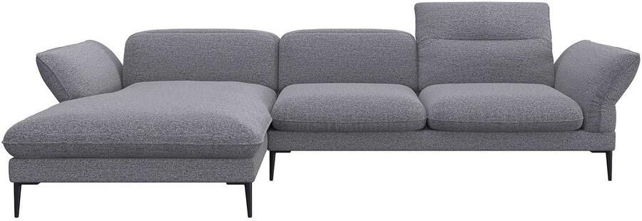 FLEXLUX Hoekbank Salino functionele bank met recamiere relaxbank hoekbank Bank met arm- en hoofdeinde verstellingen koudschuim & staalgolven - Foto 3