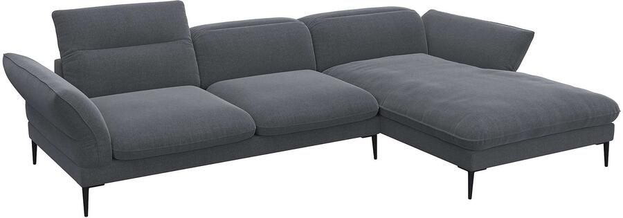 FLEXLUX Hoekbank Salino functionele bank met recamiere relaxbank hoekbank Bank met arm- en hoofdeinde verstellingen koudschuim & staalgolven - Foto 4