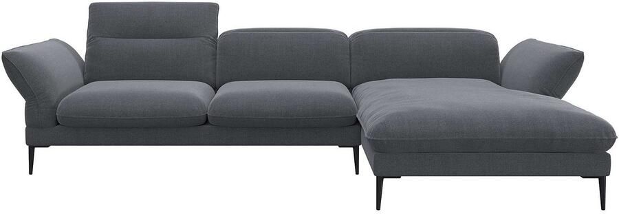 FLEXLUX Hoekbank Salino functionele bank met recamiere relaxbank hoekbank Bank met arm- en hoofdeinde verstellingen koudschuim & staalgolven - Foto 3