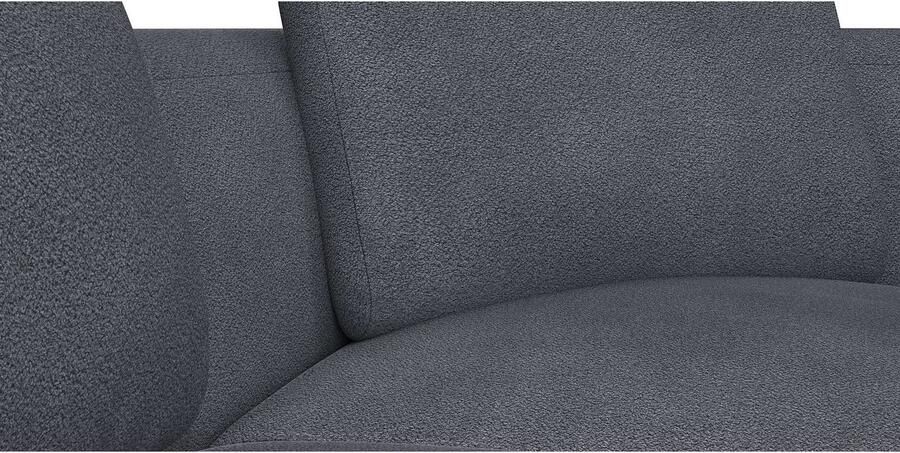 FLEXLUX Hoekbank Torino rond L-vorm bankhoek met ottomane Modern organisch bankontwerp koudschuim golfvering