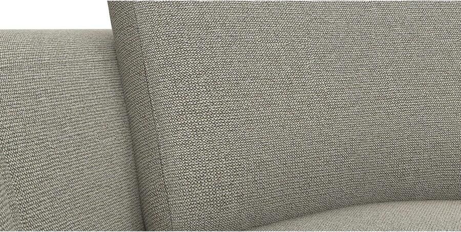 FLEXLUX Hoekbank Torino rond L-vorm bankhoek met ottomane Modern organisch bankontwerp koudschuim golfvering