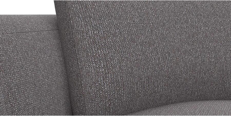 FLEXLUX Hoekbank Torino rond L-vorm bankhoek met ottomane Modern organisch bankontwerp koudschuim golfvering