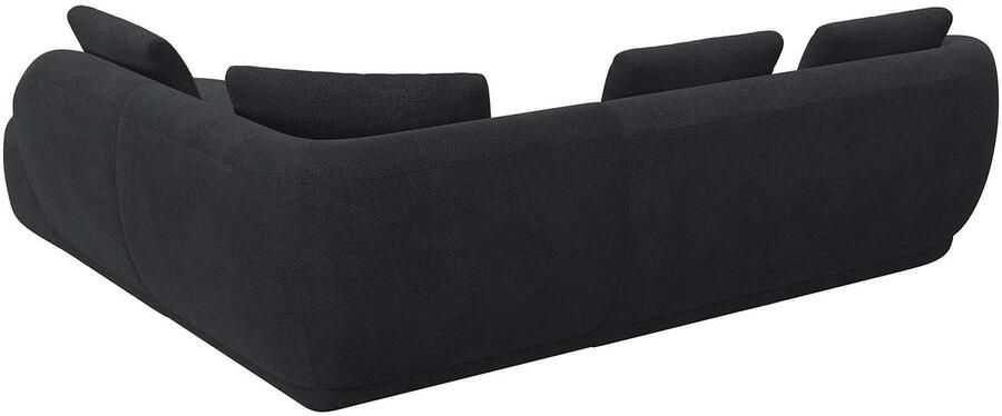 FLEXLUX Hoekbank Torino rond L-vorm bankhoek met ottomane Modern organisch bankontwerp koudschuim golfvering - Foto 2