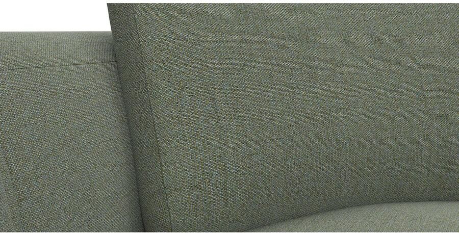 FLEXLUX Hoekbank Torino rond L-vorm bankhoek met ottomane Modern organisch bankontwerp koudschuim golfvering