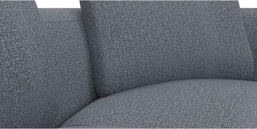 FLEXLUX Hoekbank Torino rond L-vorm bankhoek met ottomane Modern organisch bankontwerp koudschuim golfvering