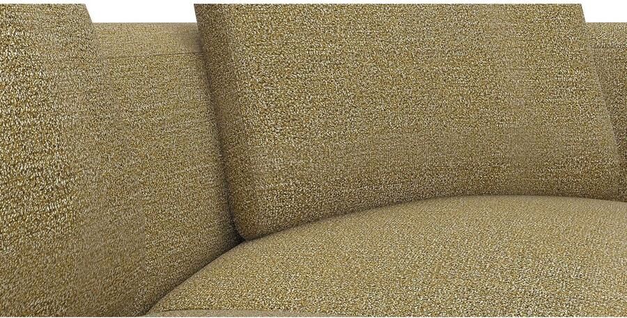 FLEXLUX Hoekbank Torino rond L-vorm bankhoek met ottomane Modern organisch bankontwerp koudschuim golfvering