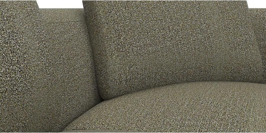 FLEXLUX Hoekbank Torino rond L-vorm bankhoek met ottomane Modern organisch bankontwerp koudschuim golfvering