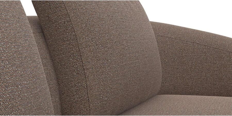 FLEXLUX Hoekbank Torino rond L-vorm bankhoek met ottomane Modern organisch bankontwerp koudschuim golfvering - Foto 3