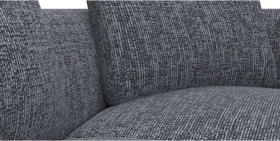 FLEXLUX Hoekbank Torino rond L-vorm bankhoek met ottomane Modern organisch bankontwerp koudschuim golfvering