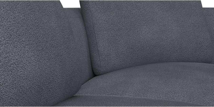 FLEXLUX Hoekbank Torino rond L-vorm bankhoek met ottomane Modern organisch bankontwerp koudschuim golfvering