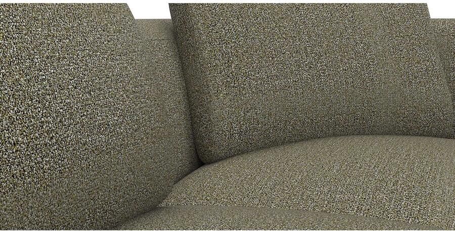 FLEXLUX Hoekbank Torino rond L-vorm bankhoek met ottomane Modern organisch bankontwerp koudschuim golfvering