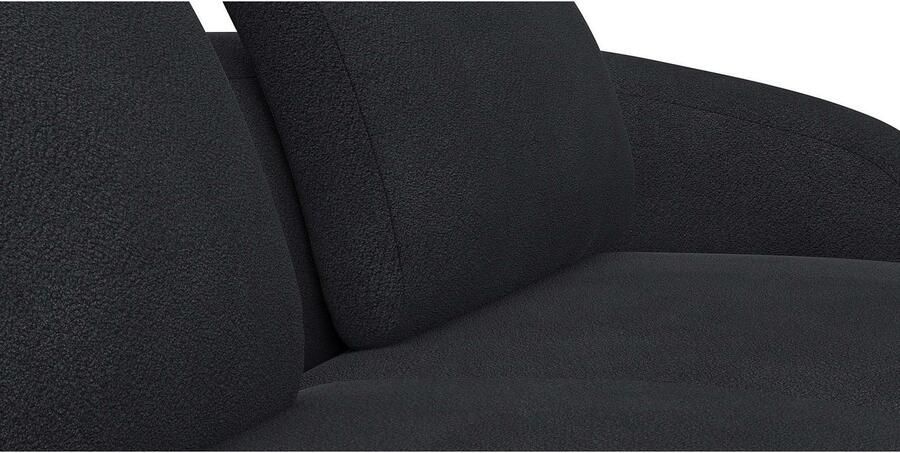 FLEXLUX Hoekbank Torino rond L-vorm bankhoek met ottomane Modern organisch bankontwerp koudschuim golfvering - Foto 2