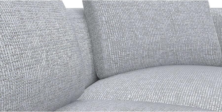 FLEXLUX Hoekbank Torino rond L-vorm bankhoek met ottomane Modern organisch bankontwerp koudschuim golfvering