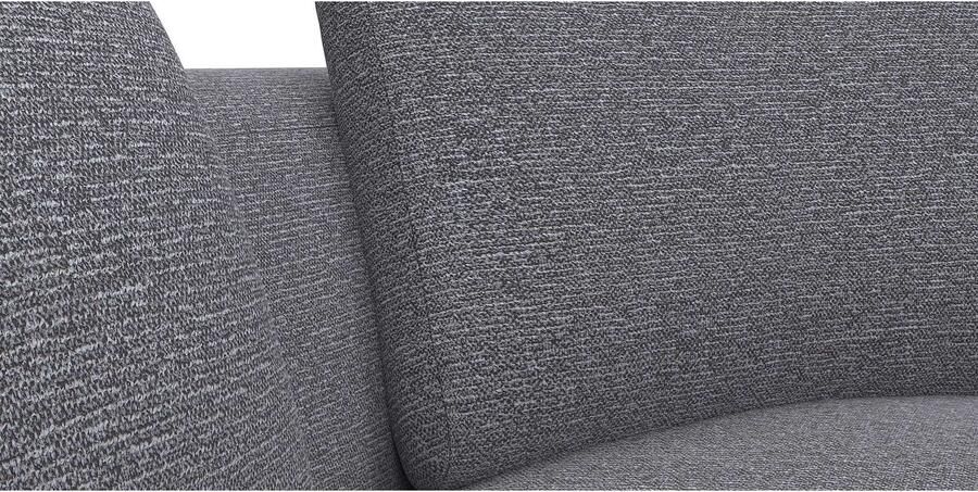 FLEXLUX Hoekbank Torino rond L-vorm bankhoek met ottomane Modern organisch bankontwerp koudschuim golfvering