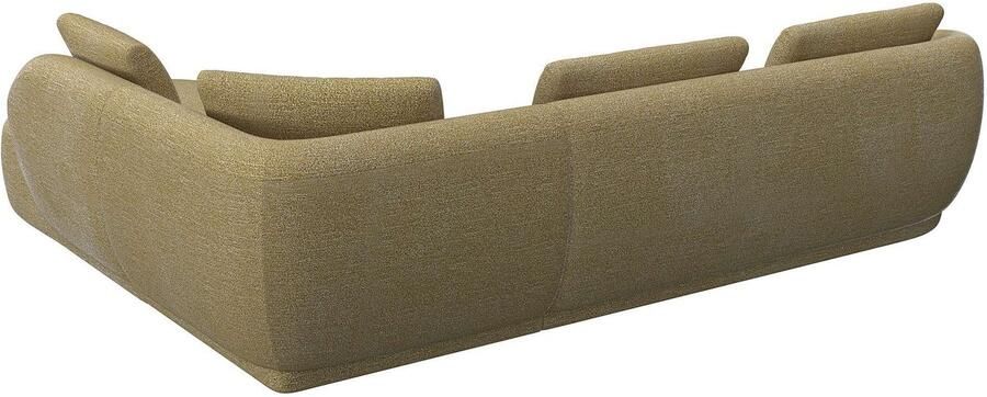 FLEXLUX Hoekbank Torino rond L-vorm bankhoek met ottomane Modern organisch bankontwerp koudschuim golfvering - Foto 2