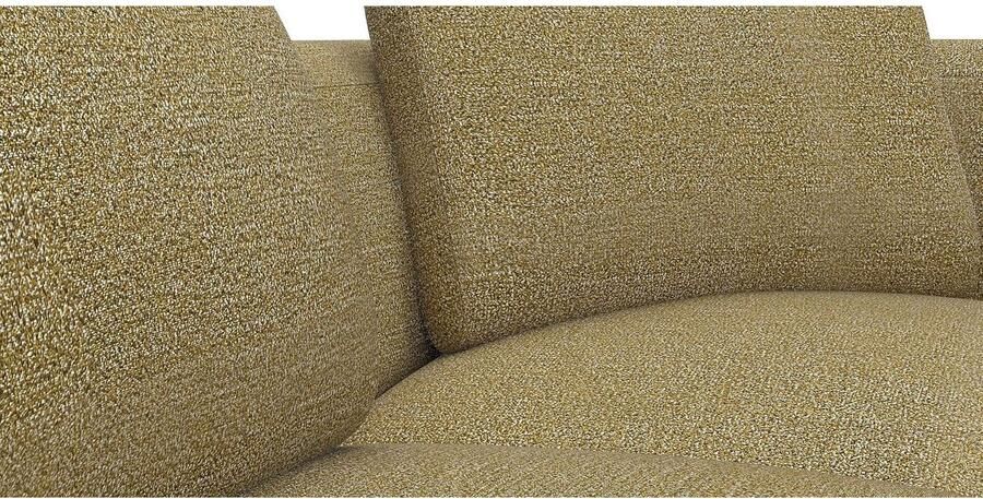 FLEXLUX Hoekbank Torino rond L-vorm bankhoek met ottomane Modern organisch bankontwerp koudschuim golfvering