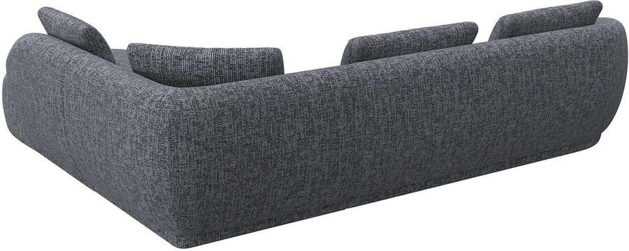 FLEXLUX Hoekbank Torino rond L-vorm bankhoek met ottomane Modern organisch bankontwerp koudschuim golfvering - Foto 2