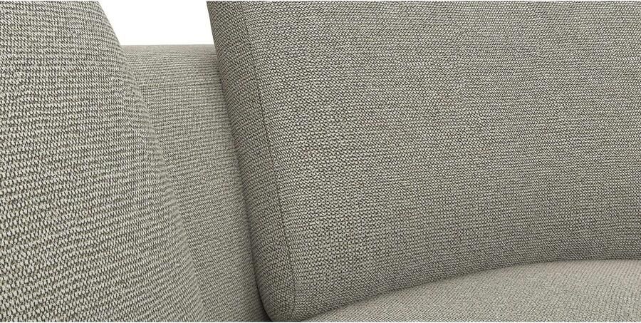 FLEXLUX Hoekbank Torino rond L-vorm bankhoek met ottomane Modern organisch bankontwerp koudschuim golfvering