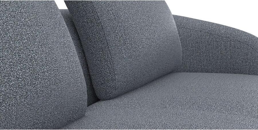 FLEXLUX Hoekbank Torino rond L-vorm bankhoek met ottomane Modern organisch bankontwerp koudschuim golfvering - Foto 2