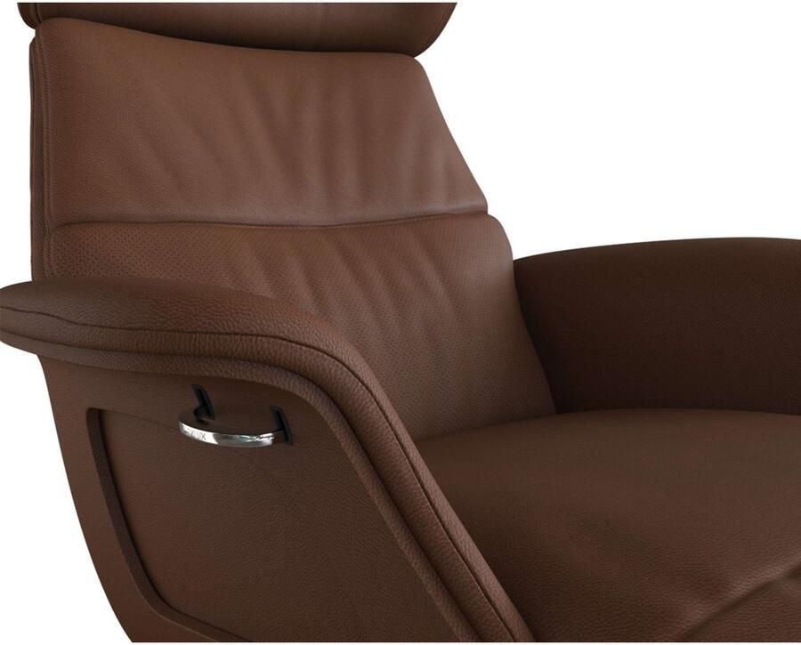 FLEXLUX Loungestoel Clement chaise longue relaxstoel ligstoel Rug- en hoofdsteunverstelling armleuning gepolsterd geolied voet van aluminium