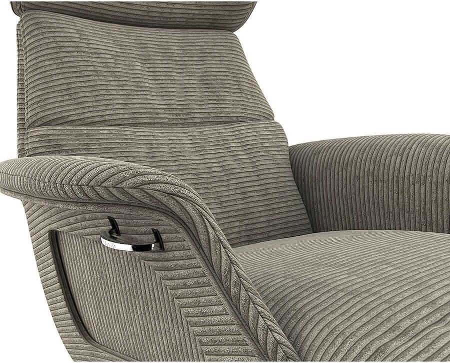 FLEXLUX Loungestoel Clement chaise longue relaxstoel ligstoel Rug- en hoofdsteunverstelling armleuning gepolsterd geolied voet van aluminium