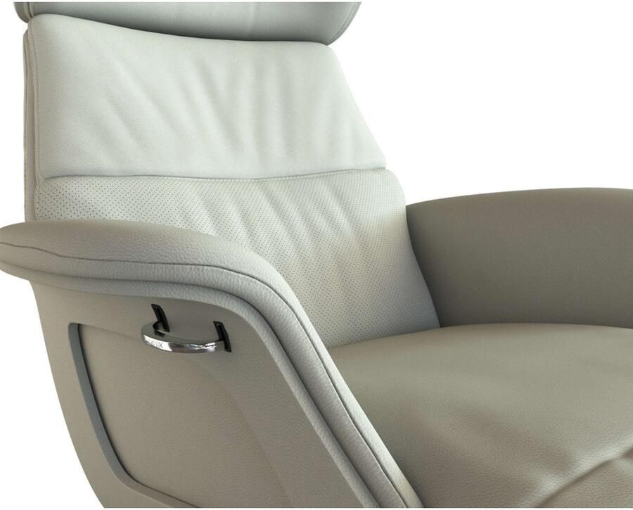 FLEXLUX Loungestoel Clement chaise longue relaxstoel ligstoel Rug- en hoofdsteunverstelling armleuning gepolsterd geolied voet van aluminium