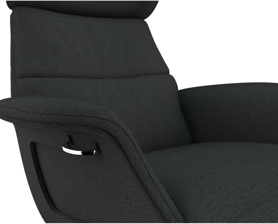 FLEXLUX Loungestoel Clement chaise longue relaxstoel ligstoel Rug- en hoofdsteunverstelling armleuning gepolsterd geolied voet van aluminium