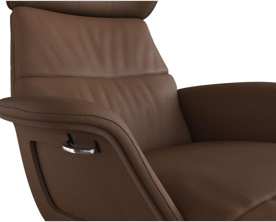 FLEXLUX Loungestoel Clement chaise longue relaxstoel ligstoel Rug- en hoofdsteunverstelling armleuning gepolsterd geolied voet van aluminium