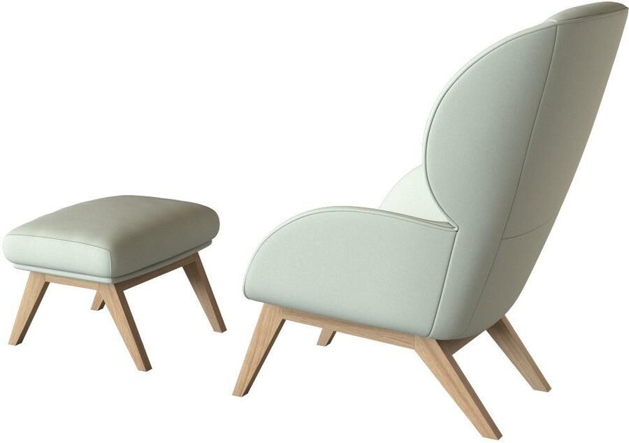 FLEXLUX Oorfauteuil Adria Stijl & comfort organische vorm eikenhouten voet - Foto 4